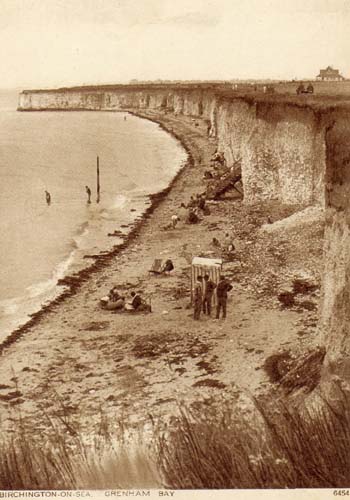Bay with tents c1920